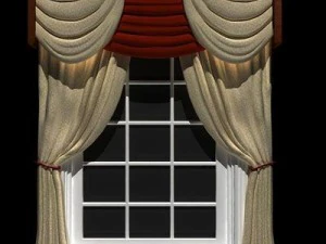 カーテン窓 3Dモデル