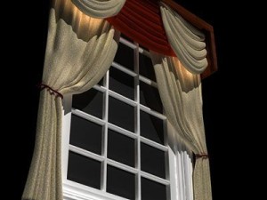curtain  window 3D मॉडल