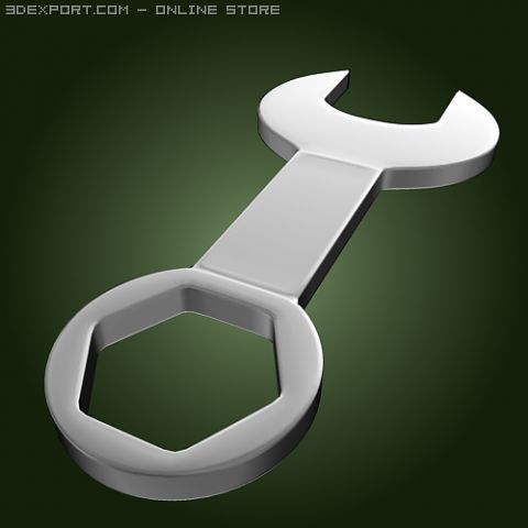 combo wrench 3D Model .c4d .max .obj .3ds .fbx .stl .blend 