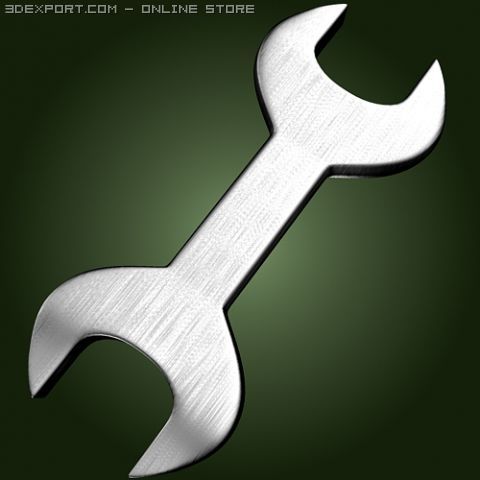 open ended wrench 3Dモデル .c4d .max .obj .3ds .fbx .stl .blend 