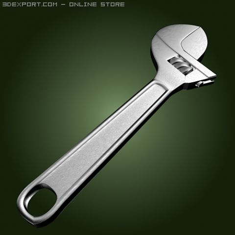 crescent wrench Modelo 3D .c4d .max .obj .3ds .fbx .stl .blend 