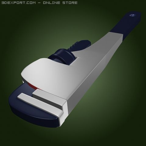 adjustable wrench 3D Model .c4d .max .obj .3ds .fbx .stl .blend 