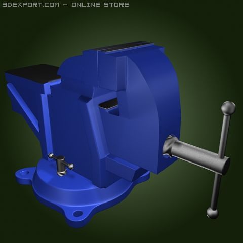 bench vise Modelo 3D .c4d .max .obj .3ds .fbx .stl .blend 