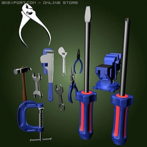 tools 3D Model .c4d .max .obj .3ds .fbx .stl .blend 