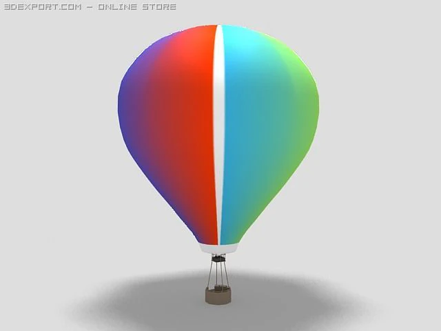 air ballon 3D Model .c4d .max .obj .3ds .fbx .stl .blend 