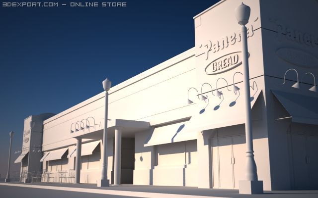restaurant panera Modelo 3D .c4d .max .obj .3ds .fbx .stl .blend 
