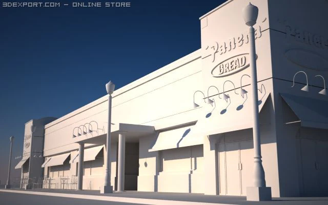 restaurant panera 3D Model .c4d .max .obj .3ds .fbx .stl .blend 