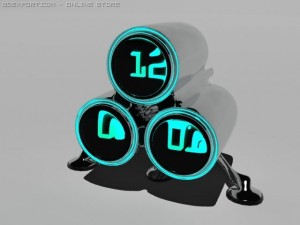 hi tech clock 3D Model