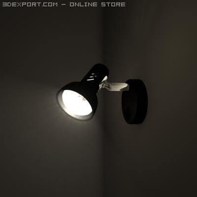 household spotlight ma 3D Model .c4d .max .obj .3ds .fbx .stl .blend 