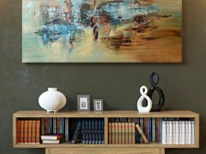 ikea comod dengan dekorasi Model 3D