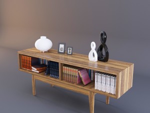 ikea comod with decoration 3D Model