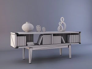 ikea comod with decoration 3D Model