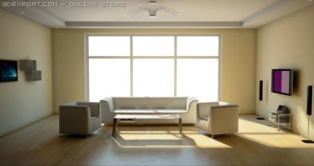 sala Modelo 3D .c4d .max .obj .3ds .fbx .stl .blend 