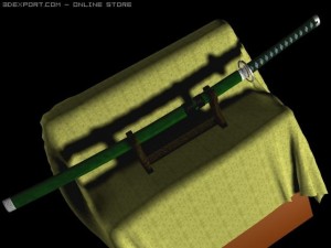 katana green dragon 3D Model