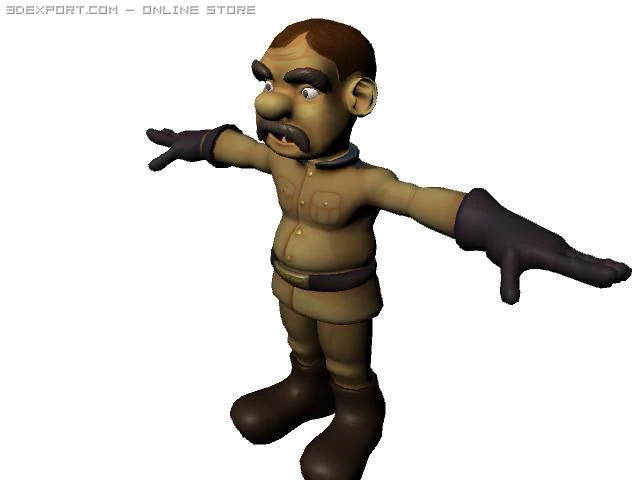 cartoon teddy 3D Model .c4d .max .obj .3ds .fbx .stl .blend 