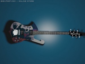 darons ibanez iceman guitar Modelo 3D