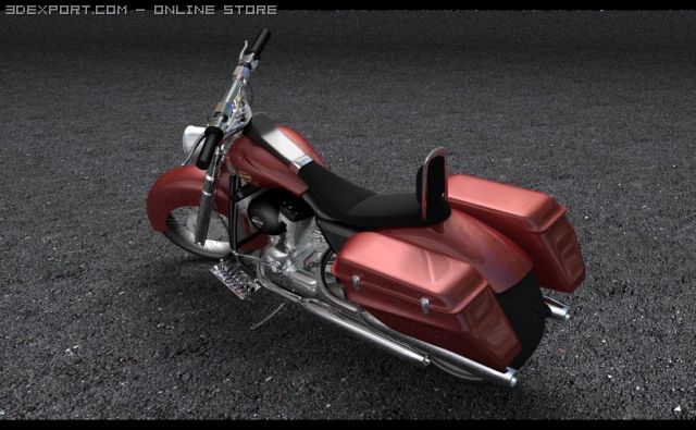harleydavidson Modelo 3D .c4d .max .obj .3ds .fbx .stl .blend 