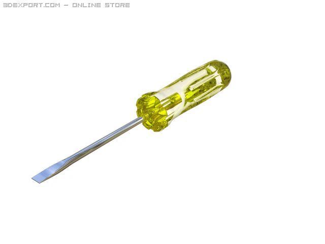 destornillador Modelo 3D .c4d .max .obj .3ds .fbx .stl .blend