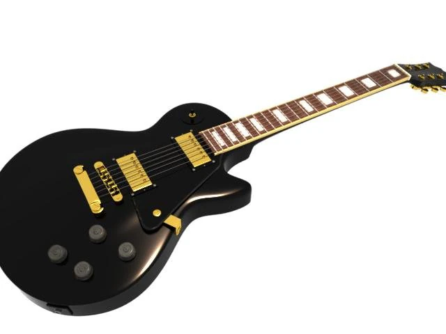 les paul guitar 3D Model .c4d .max .obj .3ds .fbx .stl .blend 