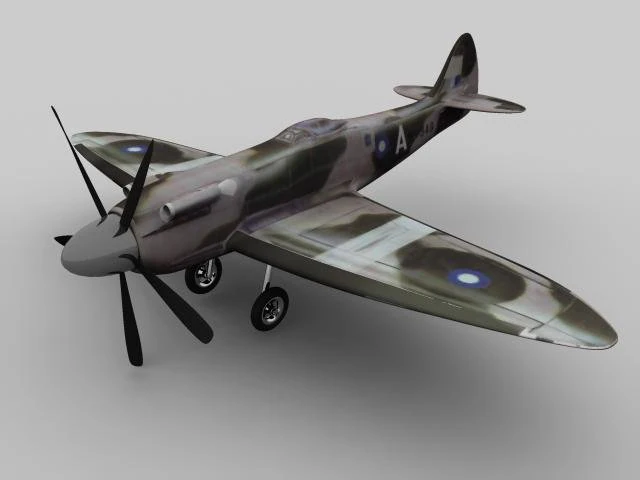 spitfire 3D Model .c4d .max .obj .3ds .fbx .stl .blend 