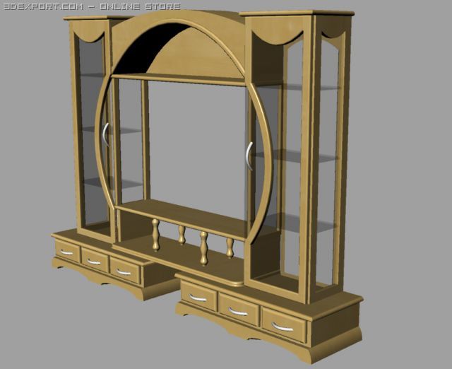 entertainment center Modèle 3D .c4d .max .obj .3ds .fbx .stl .blend 