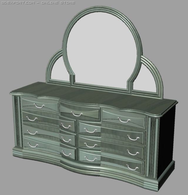 dresser 3D 모델 .c4d .max .obj .3ds .fbx .stl .blend 