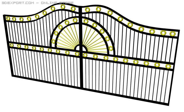 gate 3D-Modell .c4d .max .obj .3ds .fbx .stl .blend 