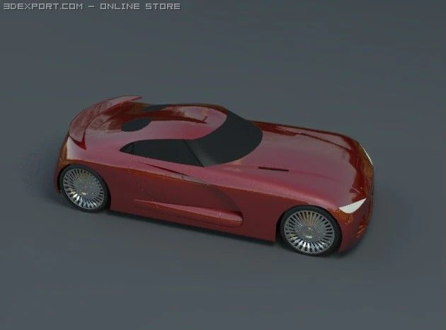 dodge viper defender 3D Model .c4d .max .obj .3ds .fbx .stl .blend 