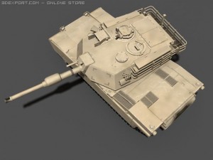 m1 abrams battle tank Modèle 3D