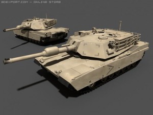 m1 abrams battle tank Modello 3D