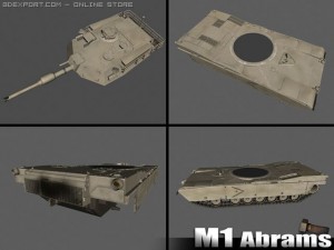 m1 abrams battle tank Modello 3D