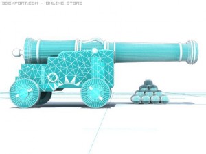 spanish cannon 3D Модель