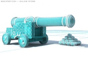 spanish cannon 3D Модель