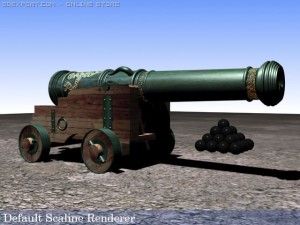spanish cannon 3D Модель