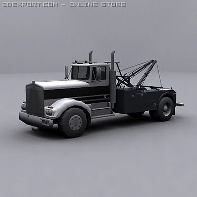 kenworth w 921 wrecker truck 3D Model .c4d .max .obj .3ds .fbx .stl .blend 