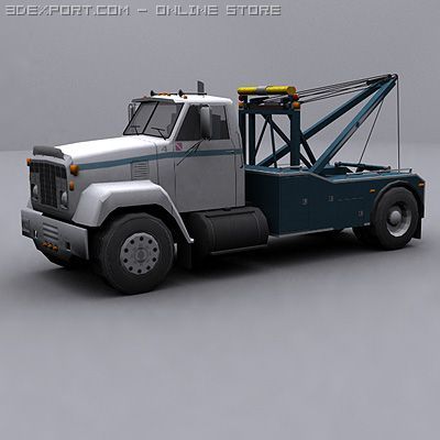 wrecker truck 2 3D-Modell .c4d .max .obj .3ds .fbx .stl .blend 