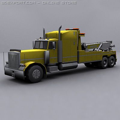 peterbilt wrecker truck Modèle 3D .c4d .max .obj .3ds .fbx .stl .blend 