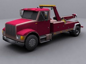 international wrecker truck Modello 3D