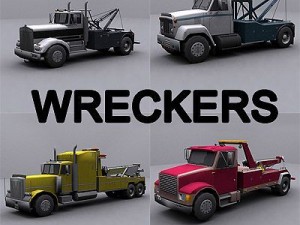 wrecker trucks collection Modello 3D