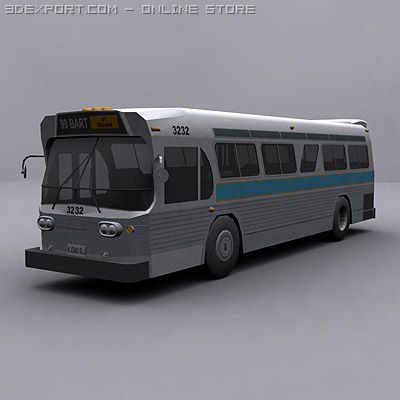 bus Model 3D .c4d .max .obj .3ds .fbx .stl .blend 