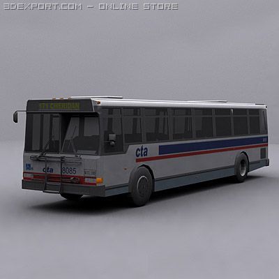 bus 2 3D Model .c4d .max .obj .3ds .fbx .stl .blend 