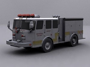 fire truck 1 3D Model