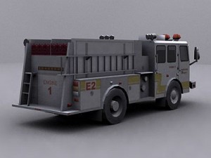 fire truck 1 3D Model