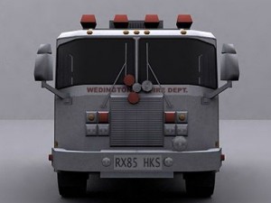 fire truck 1 3D Model