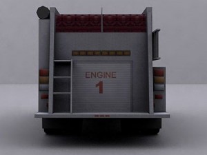 fire truck 1 3D Model