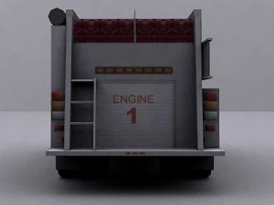fire truck 1 3D Model
