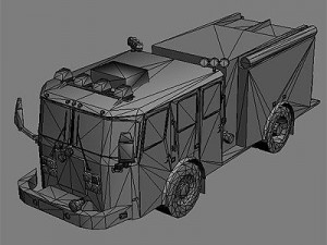 fire truck 1 3D Model