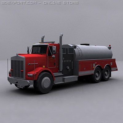 fire truck 3 3D Model .c4d .max .obj .3ds .fbx .stl .blend 