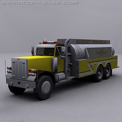 fire truck 4 3D 모델 .c4d .max .obj .3ds .fbx .stl .blend 