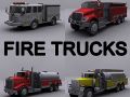 fire trucks collection Model 3D
